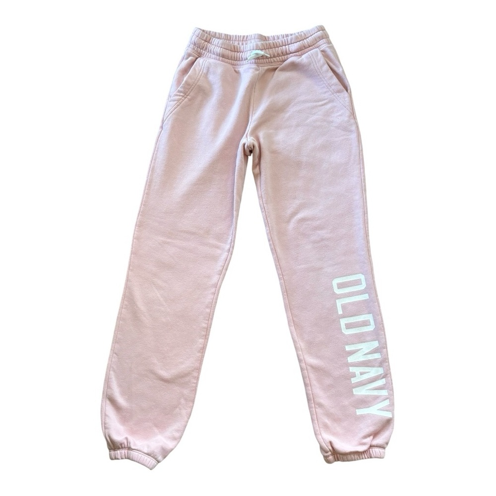 Old Navy Pink Relaxed Logo Graphic Sweatpants Girls Size XL (14)